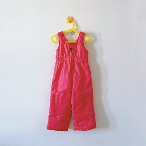 Alpinetek Toddler Snow Bib Overalls Hot Pink Magenta Winter Outdoor Pants 24M